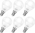 EvaStary Ceiling Fan Light Bulbs, 60W Equivalent E12 LED Bulb, Super Bright 600LM Daylight 5000K Small Base A15 Shape Candelabra Bulb for Chandeli...