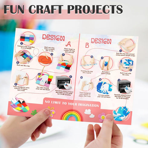 Arts and Crafts for Kids Girls Ages 8-12 6-8 4-8 4-6 - Make Your Own Clay Handprint Bowls, Mothers Day Crafts for Kids Birthday Gifts for 4 5 6 7 ...