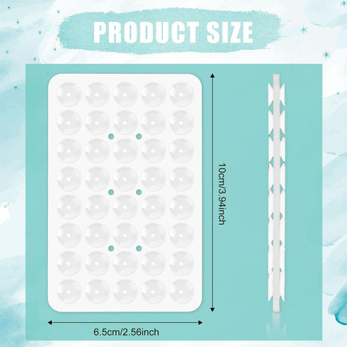 Silicone Suction Phone Case Mount, Double Sided Suction Cup Phone Case Hands-Free Silicone Phone Sticky Grip Fidget Toy Gift Compatible with iPhon...