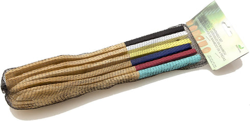 Home Basics Bamboo Cooking Utensils Set with Color Handles, 6-Piece, 2.5" x 12" x .25"...