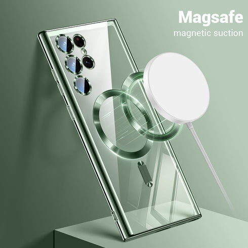 for Samsung Galaxy S24 Ultra Case?Only?.Magnetic Cover for S24 Ultra. Glossy Slim Thin Soft funda capa para for Galaxy S24 Ultra 6.8 inch.Compatib...