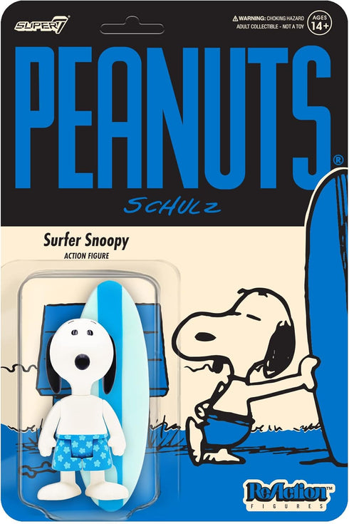 Super7 Peanuts Surfer Snoopy - 3.75" Peanuts Action Figures with Accessory Classic Cartoon Collectibles and Retro Toys...