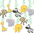 Konsait Jungle Animal Hanging Swirl Decoration(30Pack), Safari Theme Zoo Swirls Animals Birthday Party Spirals Home Ceiling Wall Decor for Woodlan...
