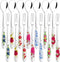 14 Pcs Dessert Forks and Spoons Silverware Set,Stainless Steel Cutlery Forks,Mini Coffee Spoons Pastry Forks with Porcelain Handles,Cake Forks Tea...