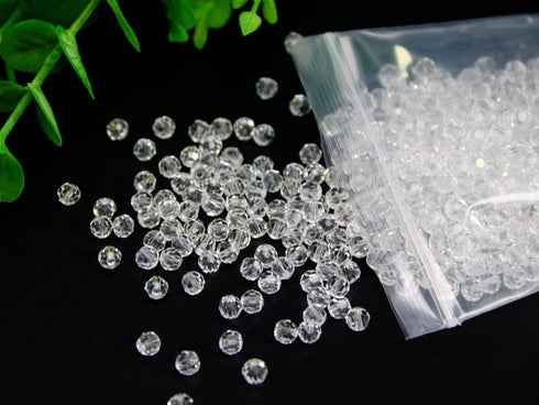 6mm Faceted Crystal Glass Beads 1000pcs Spacer Loose Beads Transparent Rondelle Beads with Plastic Storage Box Jewelry Making Kits for DIY Jewelry...