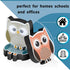 4 Pieces Cute Owl Erasers Magnetic Owl Whiteboard Eraser Animal Shaped Dry Erase Chalkboard Erasers with Felt for Classroom Office Home (Random Co...