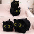 Black Cat Plush Pillows-16'' Black Cat Plushies, Gold Eyes Black Cat Plush, Cat Anime Plush Cute Plush Cat Plushie Stuffed Cat Stuffed Animals, So...