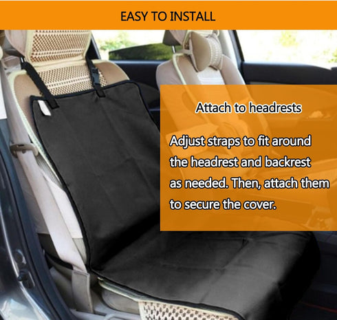 1 PC Car Safety Seat Cushion, Oxford Cloth Portable Anti-Slip Wear-Resistant Protective Pad, Foldable Easy-to-Storage Accessories, Compatible with...
