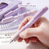 4 Pcs Erasable Gel Pens Cartoon Retractable Cute Purple Pens Soft Grip Pens 0.5mm Black Ink Pen Office School Pens Women Girls Boys Pens (Black In...