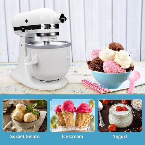 Ice Cream Maker Parts for KitchenAid Stand Mixer, Drive Assembly Replacement for Kitchenaid Ice Cream Maker Drive Attachment, 1 Pack, White...