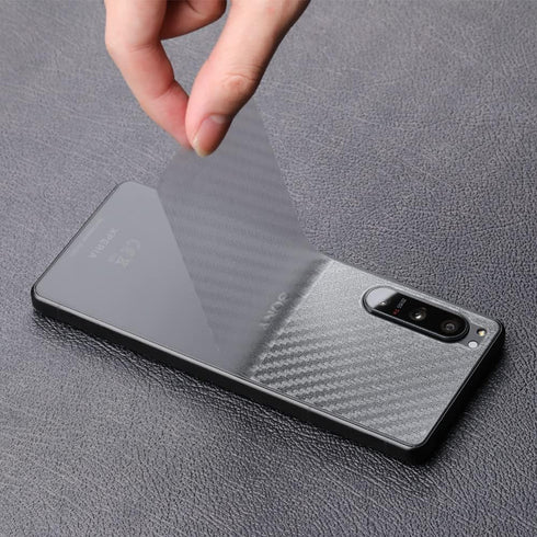Ibywind Screen Protector For Sony Xperia 5 IV 5G(6.1 Inches),with 2Pcs Tempered Glass,1Pc Camera Lens Protector,1Pc Backing Carbon Fiber Film[Fing...