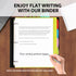 Telescoping 3 Ring Binder-Black, Flexible Binder with Elastic Rubble Spine+3 Round Rings, Flat Writing Binder...