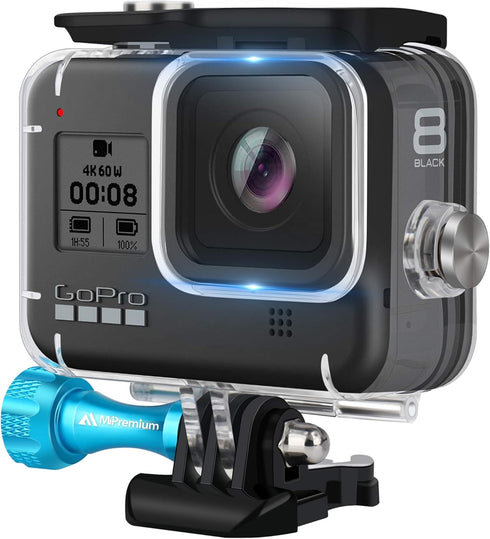 MiPremium Waterproof Housing Case for GoPro Hero 8 Black. Underwater Protective Diving Shell Cage Mount Accessories with Aluminium Screw & Quick R...