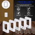 Kanayu 5 Pieces Electrical Box Extender Shallow Surface Box Extender Non Metallic Box Extender, 1 Gang, White...