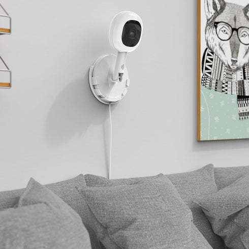 Wall Mount Holder Compatible with Nanit Pro Smart Baby Monitor & Flex Stand Camera (White)...