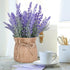 2 Pack Small Burlap Potted Lavender Flowers - Lavender Artificial Plants and Flocked Charming Purple for Warm and Loving Table Decor Christmas Dec...