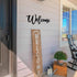 Jetec Wood Cutout Welcome Sign Welcome Wall Decor Word Wood Art Sign for Front Door Rustic Home Gallery Wall Decorations 15.7 x 6 Inches(Black)...