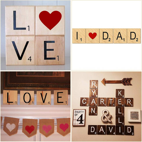 Scrabble Tile Letter Stencils 6 Inch - 28 Pack Scrabble Style Alphabet Stencil Templates for Painting on Wood, Reusable Plastic Stencils for Craft...