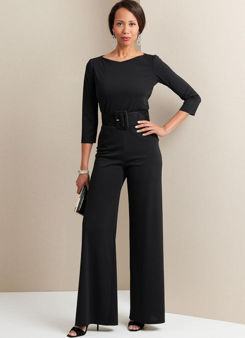 Butterick Misses' Close-Fitting Pullover Knit Tops and Pants Sewing Pattern Kit, Design Code B6966, Sizes 14-16-18-20-22...