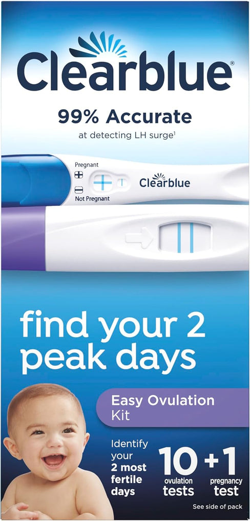 Clearblue Ovulation Complete Starter Kit, 10 Ovulation Tests and 1 Pregnancy Test...