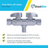 SharkBite Crimp Dual Shut Off Valve, Push to Connect Brass Plumbing Fitting, PEX, PE-RT, UCDS123838...