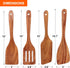 Best Wooden Spatula for Cooking Non Stick Kitchen Utensils Teak Wood Spatula Set of 4 Flat Slotted Turner Spatula for Baking Mixing Scraping Fish ...