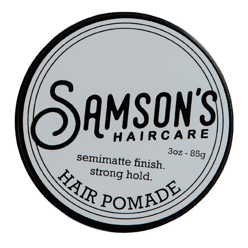 SAMSON'S HAIRCARE Pomade, All Day Hold for Classic Styles, Water-based,non-soluble, Natural Ingredients, Classic barbershop scent, Natural Shine, ...