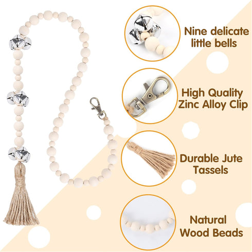 Dog Doorbells, Dog Doorbells for Potty Training, Adjustable Hanging Door Bell with 9 Bells Dog Bells to Go Outside for Small Medium Large Dogs (Na...