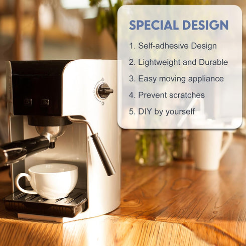 Yinpecly Kitchen Appliance Sliders, 36Pcs Self Adhesive Small Kitchen Appliance Sliders for Most Countertop Coffee Makers, Air Fryers, Pressure Co...