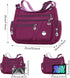 WITERY Nylon Crossboby Bags for Women - Waterproof Zipper Multi-Pocket Crossboby Purse Lightweight Shoulder Bag...