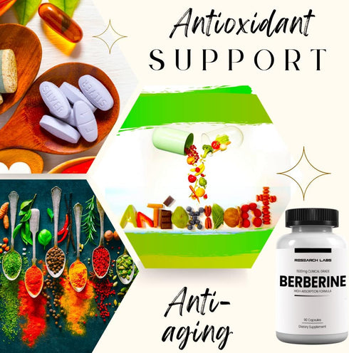Research Labs 2 Fer 1 Ad - 1500mg Clinical Grade Berberine High Absorption Formula & BerberQuil™ Support. 180 Total Capsules...