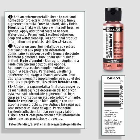 DecoArt 2 Ounce, Rose Gold Extreme Sheen Paint, 2 oz...