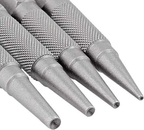 4pcs Nail Setter Punch, 1/32 1/16 3/32 1/8 Inch Center Punch Set, Nail Punch Kit Nail Driver Tool...