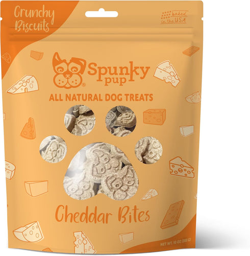Spunky pup Cheddar Bites, Crunchy Biscuit Treats, 10 oz...