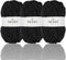 NICEEC 3 Skeins Sparkling Chenille Yarn Soft Yarn for Crochet Knitting Blanket Yarn DIY Craft Yarn for Blanket-Total Length 3×50m(3×55yds,100g×3) ...