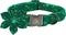 Elegant little tail St. Patrick's Day Dog Collar with Flower, Dog Collar Flowers Green Clover Girl Dog Collar Pet Gift Adjustable Dog Collar for S...
