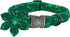 Elegant little tail St. Patrick's Day Dog Collar with Flower, Dog Collar Flowers Green Clover Girl Dog Collar Pet Gift Adjustable Dog Collar for S...