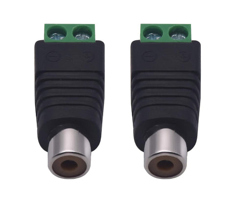 RCA to AV Screw Terminal Connector, RCA Cable Audio Adapter,Phono RCA Female Jack Solderless Converter Audio/Video Connector Speaker Wire to RCA A...