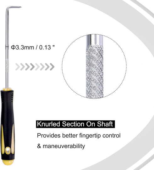 MECCANIXITY O-Ring Pick and Hooks 4in1 Set 165mm Oil Seal Gasket Precision Screwdriver Puller Remover Tool, Yellow...