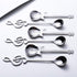 Music Note Spoons and Guitar Spoons Set 6-Pack Creative Cute Teaspoons 18/10 Stainless Steel Staff Musical Notation Shaped Coffee Spoons by IRONX ...