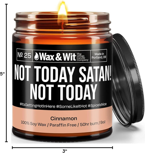 Wax & Wit Funny Soy Candle Gift for Women - Humorous, Aromatherapy Soy Wax Candle, Ideal for Housewarming, Coworker, Birthday – Cinnamon - 9oz...