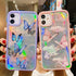 LCHULLE Girly Case for iPhone 11 Case Cute Iridescent Butterfly Design Laser Bling Glitter Stars for Girls Women Soft TPU Bumper Drop Protection C...