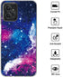DDTKZC for Moto Case,Moto Phone Case, Tempered Glass Protector Lustre Pattern-Sparkle 3 in 1 Clear Shockproof Case for Moto (Starry Sky, for Moto ...