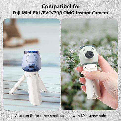 MUZIRI KINOKOO Mini Tripod for Fuji Instax Pal with 1/4 Inch Screw - Compatible for Polaroid PAL/EVO/70/LOMO Instant Camera - Portable Camera Trip...