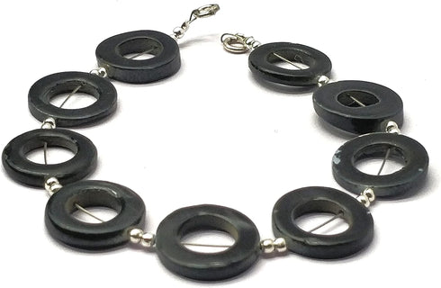 7 Inch 1 Strand MOP Black 10 Pieces Beads Size 15x15mm Shape Round Cut Smooth Making, Beading & Craft Supplies TMFBA14...