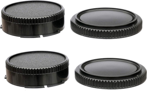 (2 Pack) FD Mount Rear Lens, FD Body Cover, Camera Body Protective Dust Cover, FD Lens Cap, FD Mount Back Cap, FD Cap, Compatible with Canon F1 FT...