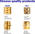 Solid brass Garden Hose Fittings Connectors Adapter Heavy Duty Brass Repair Male to Male, Female faucet leader coupler dual water hose connector (...