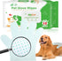 15 Count Dog Wipes Plant Oil Grooming Gloves Enhanced Cleaning Deodorizing Bath Wipes Waterless Cat Shampoo Pets Wipes for Paws, Butt, Face and Fu...