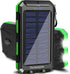 Solar Charger, 20000mAh Portable Outdoor Waterproof Solar Power Bank, Camping External Backup Battery Pack Dual 5V USB Ports Output, 2 Led Light F...