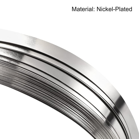 MECCANIXITY 1 Roll 10 Meter Nickel-Plated Steel Strip, Connecting Plate Steel Tape for Battery and Spot Welding, 3x0.1mm(WxT)...